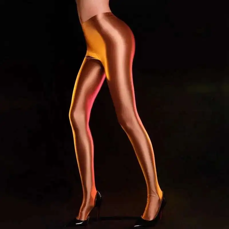Sexy Tight Satin Glossy Leggings Tights High Waist Yoga Sports Pants Plus Size Sport Women Bottoms