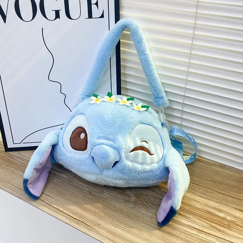 Stitch cute creative personality cartoon doll shape new fashion large capacity single shoulder crossbody bag for men and women