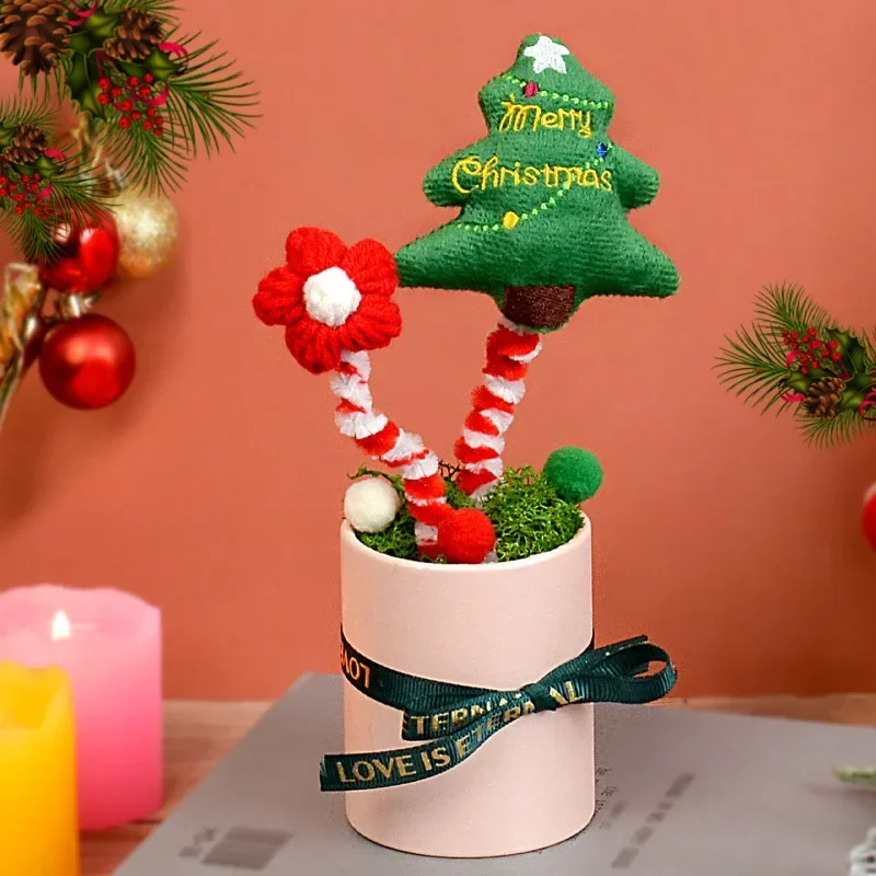 Kerstboeket Kerstcadeau Kerstboomversiering wol bloem twist stick woonkamer ornament buitenlandse handel hoog gevoel