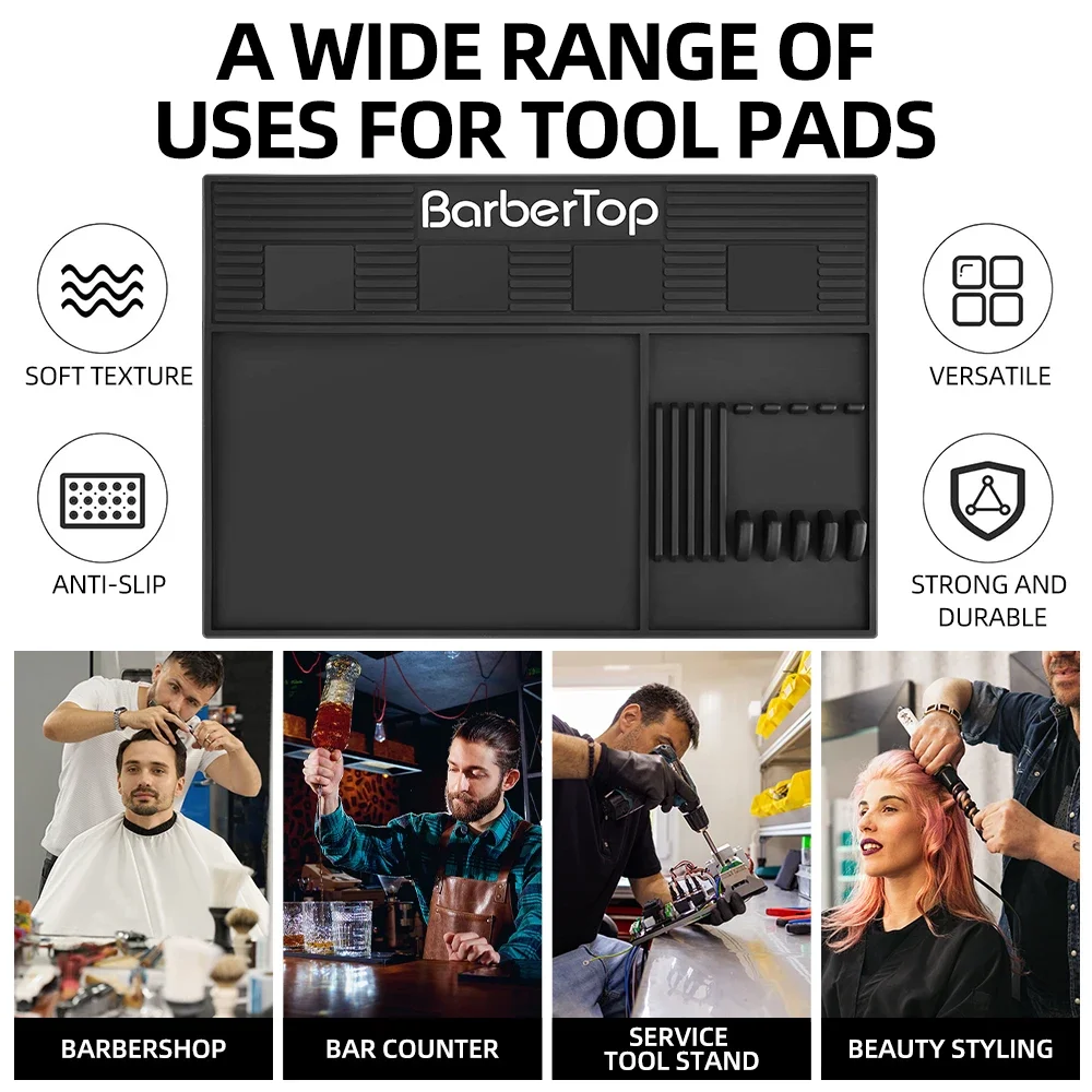 

Магнитный лоток для парикмахера на 6 слотов, органайзер для инструментов стилиста, нескользящий пластиковый коврик для салона красоты, держатель для хранения электрических машинок для стрижки