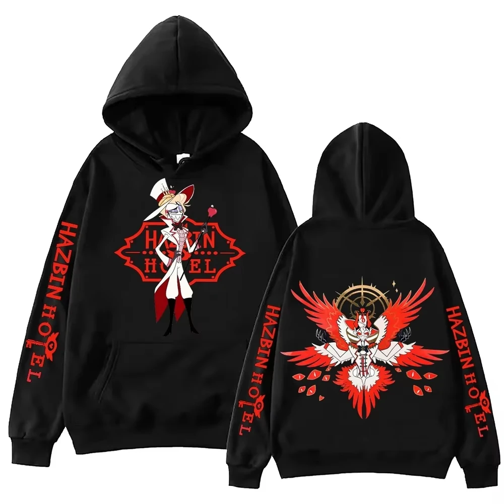 Hazbin Hotel New Model Oversized Unisex personality Clothes hoodies sweatshirt Sports Graphic Short Sleeves Classic Couples soft