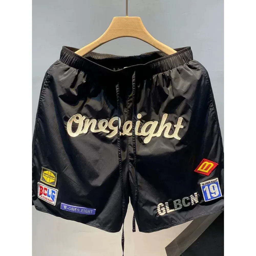 Vintage Oversized Shorts Men Plus Size American Retro Streetwear Baggy Basketball Shorts Male Loose Fit Beach Pantaloncini Uomo