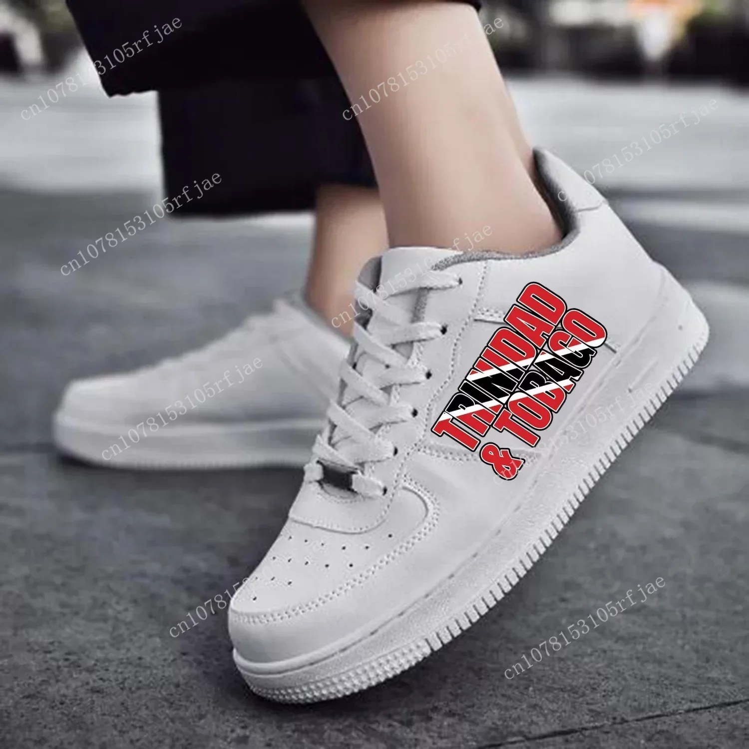 

Trinidad and Tobago Flag AF Basketball Mens Womens Sports Running High Quality Flats Force Sneakers Lace Up Mesh Custom Shoe