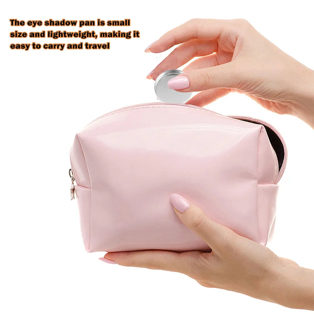 30 Stück leere Lidschattenpfannen, runde Aluminiumgehäuse, 15 mm, 20 mm, 26 mm, DIY-Behälter, Kosmetikzubehör, Rouge, Lippenbalsam, Textmarker