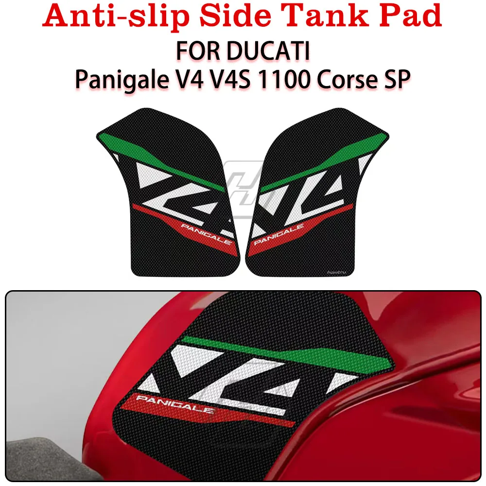 

For Ducati Panigale V4 V4S 1100 Corse SP 2018-2022 Motorcycle Anti-slip Side Tank Pad Protection Knee Grip Mat Stickers