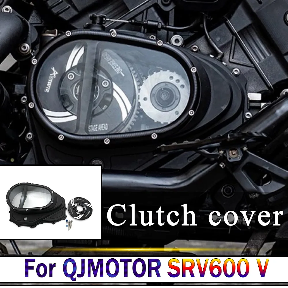 Modified Transparent Clutch Cover For Fit QJMOTOR SRV600 V SRV 600 V SRV 600V