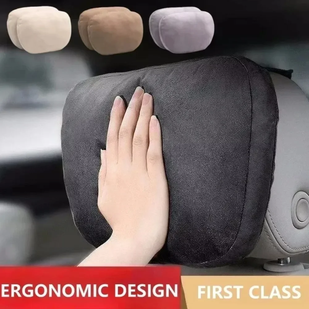Memory Foam Car Headrest Neck Pillow S Class Support Soft Auto Seat Cushion Universal Adjustable Head Rest Travel Accessory - view 2