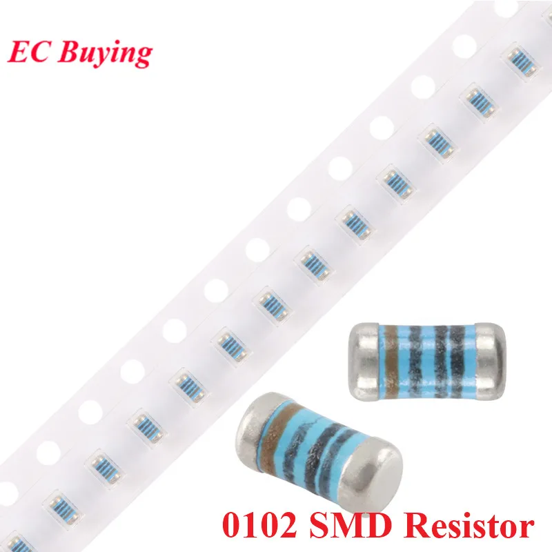 50 stücke 1% smd Widerstand zylindrischer Farbring Chip Wafer Widerstand 3,3 100r 200r 1k 2k 4,7 k 200k 10k 20k k k 1m Ohm