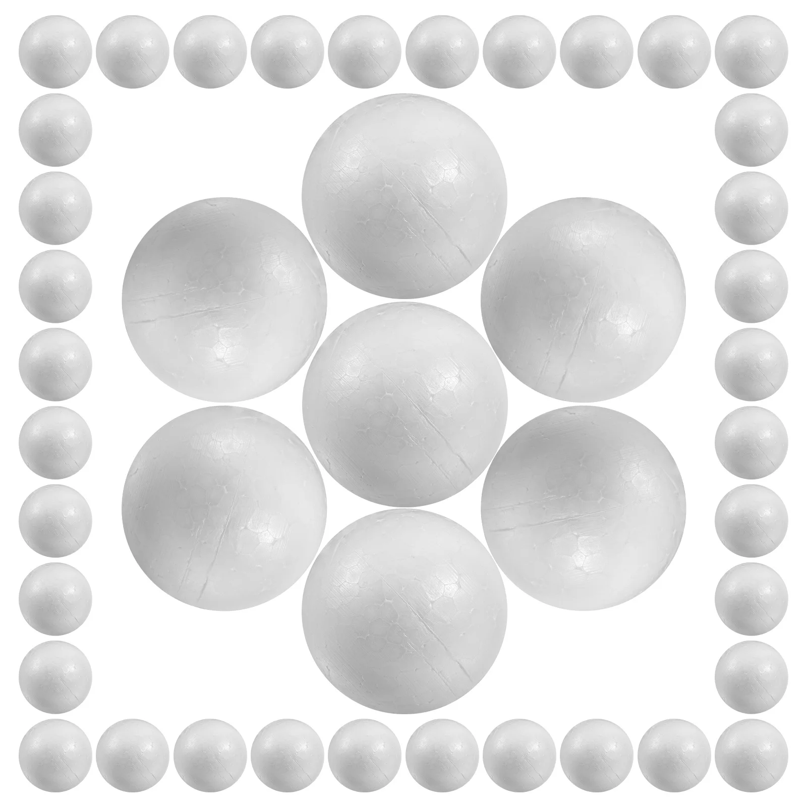 

100Pcs Polystyrene Balls Solid White Round Spheres 6cm for Craft Modeling Wedding Christmas Decorations DIY Polystyrene Balls
