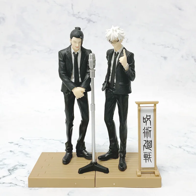 

Jujutsu Kaisen Series Crosstalk Suit Gojo Satoru Geto Suguru Standing Posture Anime Figure Statue Toy Doll Desktop Decorate Gift