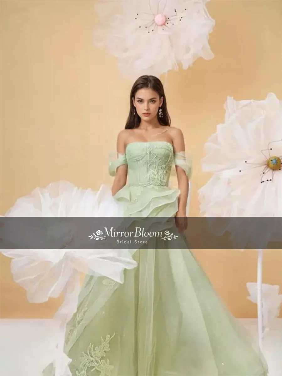 

Элегантное зеленое бальное платье с вырезом «сердечко», вечернее платье с кружевными аппликациями и оборками, нарядное платье для выпускного вечера, свадьбы, вечеринки, макси-платье на заказ