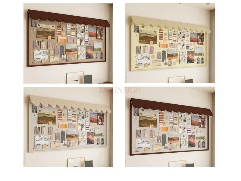 1 шт. стереоскопические карнизы, фетровая доска, фотостена, ретро и высококачественное ощущение, индивидуальные наклейки на стену, мягкая деревянная доска, сообщение