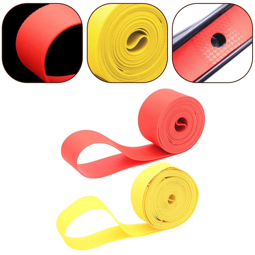 

2Pcs Bicycle Bike Tire Liner Anti-Puncture Proof Belt Tyre Tape Road Mountain Bike Explosion-proof Tire Pad Pvc Spoke Tape