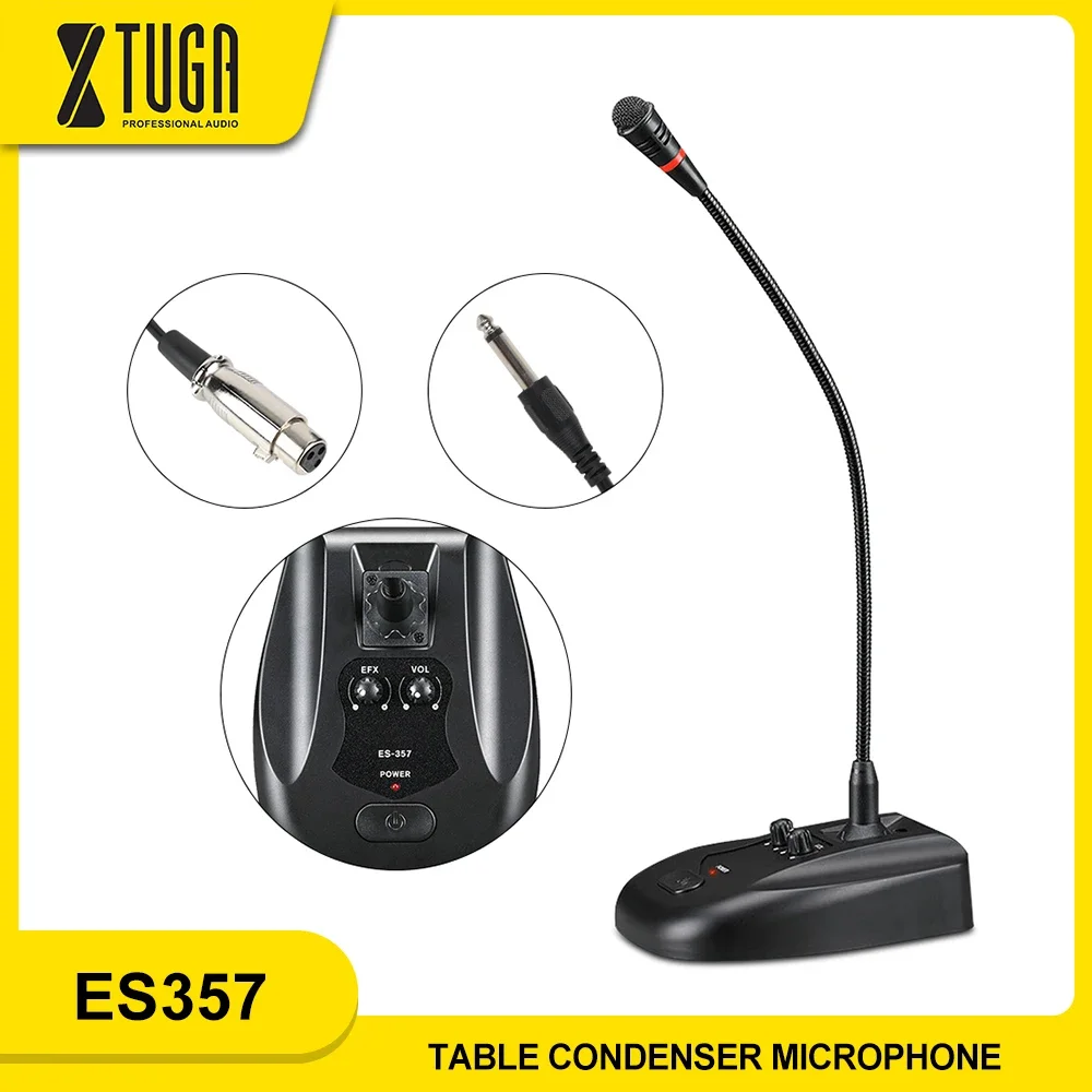 

XTUGA ES357 Professional Wired Gooseneck Conference Microphone Adjustable Capacitive Microphone For PC Podcasting Meetings