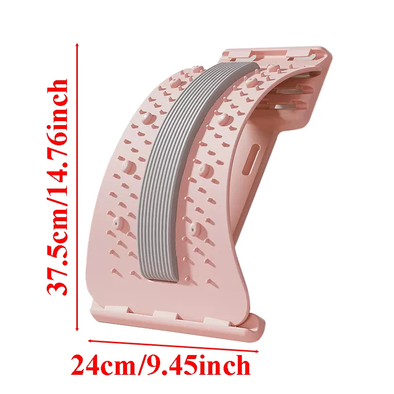 Back Support Frame with 4 Levels of Adjustment, Equipped with Massage Nodes and Lumbar Support Cushion, Portable Posture Corrector, Suitable for Relieving Upper and Lower Back Pain, Can Be Used in the Office, Car, or at Home.