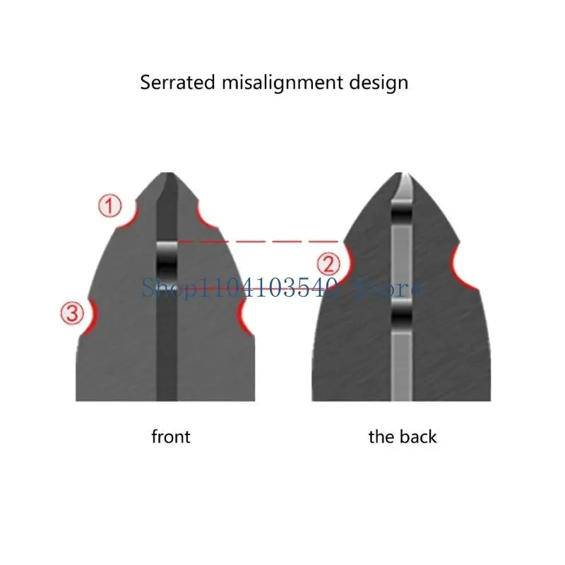 02DC 도기 타일 황금 삼각형 드릴 비트 6/8/10/12/14mm 길이 텅스텐 카바이드