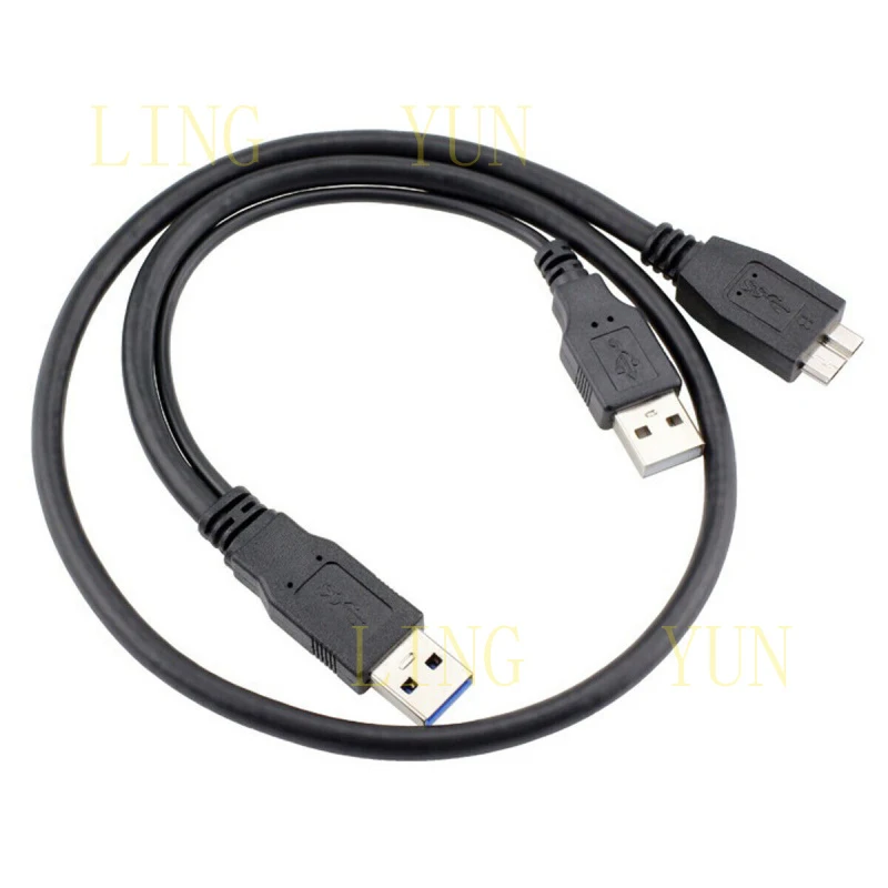 Z  Dual USB 3.0 A Male with USB power to Micro USB 3.0 Y cable for Mobile Hard disk