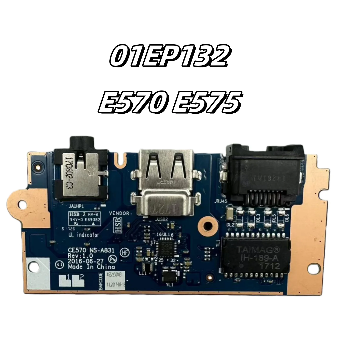 Nuevo para Lenovo ThinkPad E570 E575 placa de audio, placa USB, tarjeta de red 01EP132 NS-A831