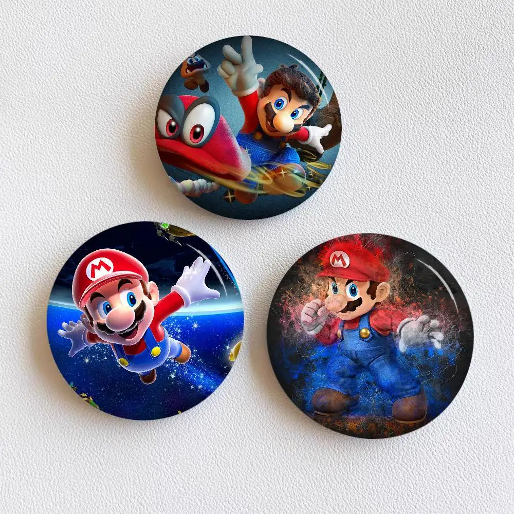 M-Marios Cartoon Cute 58mm Handmade Brooch Cartoon Cosplay Badge On Backpack Jewelry Accessories Gifts