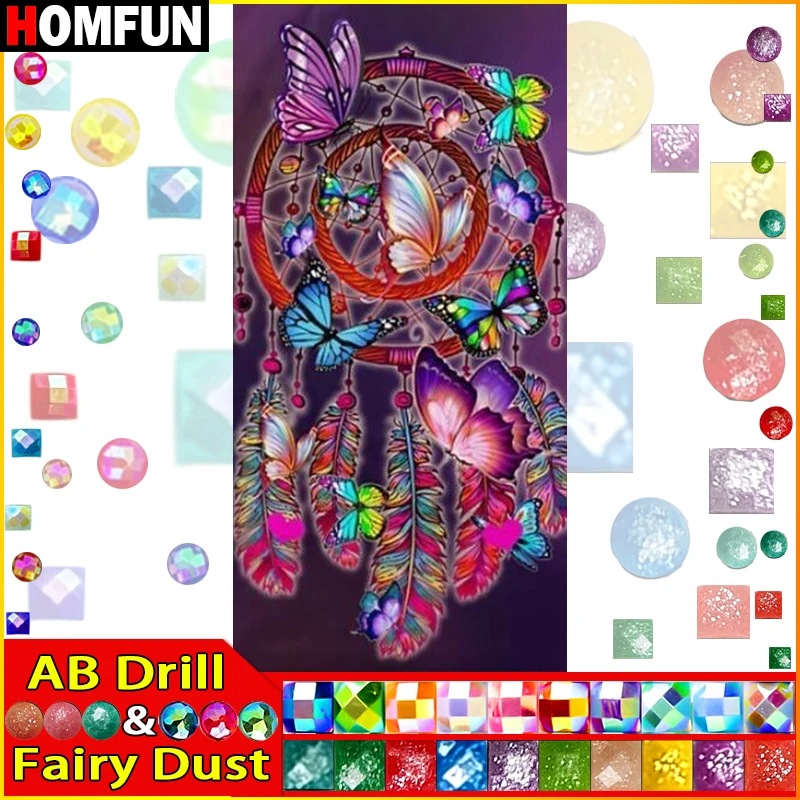 HOMFUN Fairy Dust AB 5D Diy Diamant Schilderen Kruissteek 