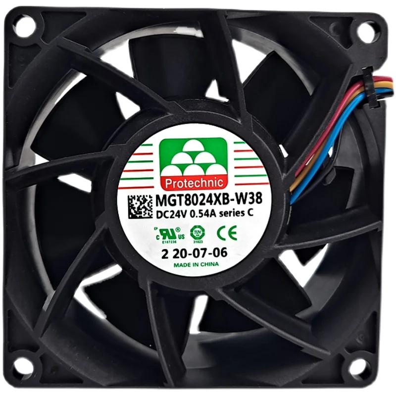 MGT8024XB-W38 C 24V 0.54a 8038 6800rpm 4-wire PWM Yongli cooling fan