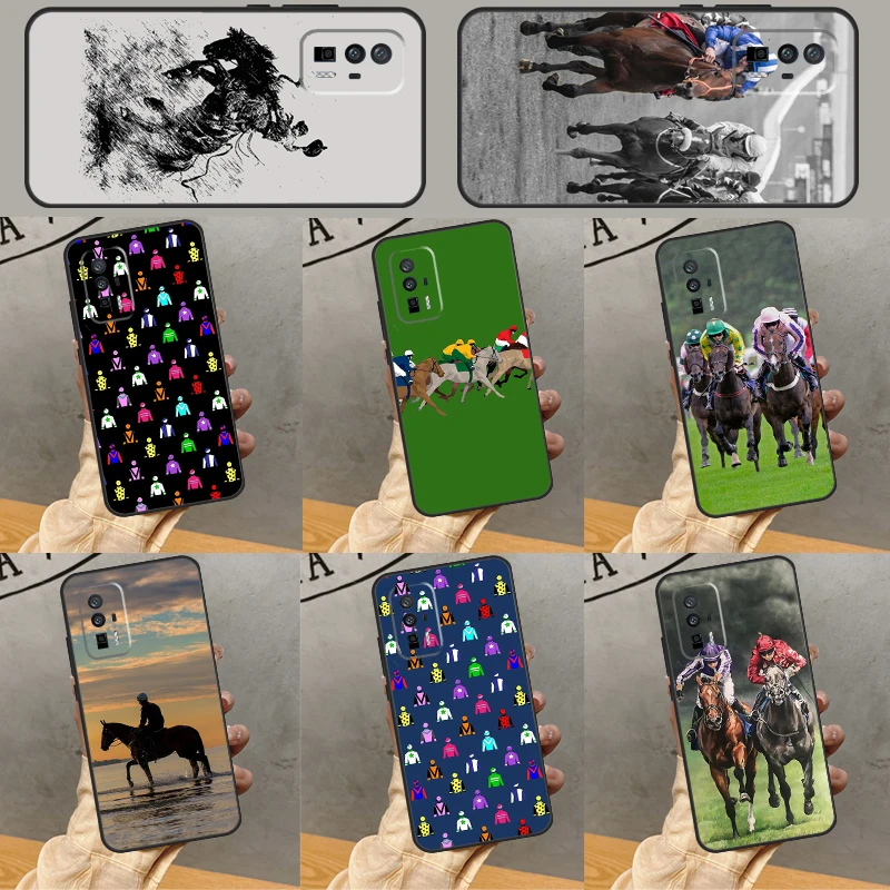 Horse Racing Phone Case For POCO F5 X5 X3 Pro M4 F3 F4 X4 GT M5s Xiaomi 13 Lite 12 X 11T 12T Pro Cover