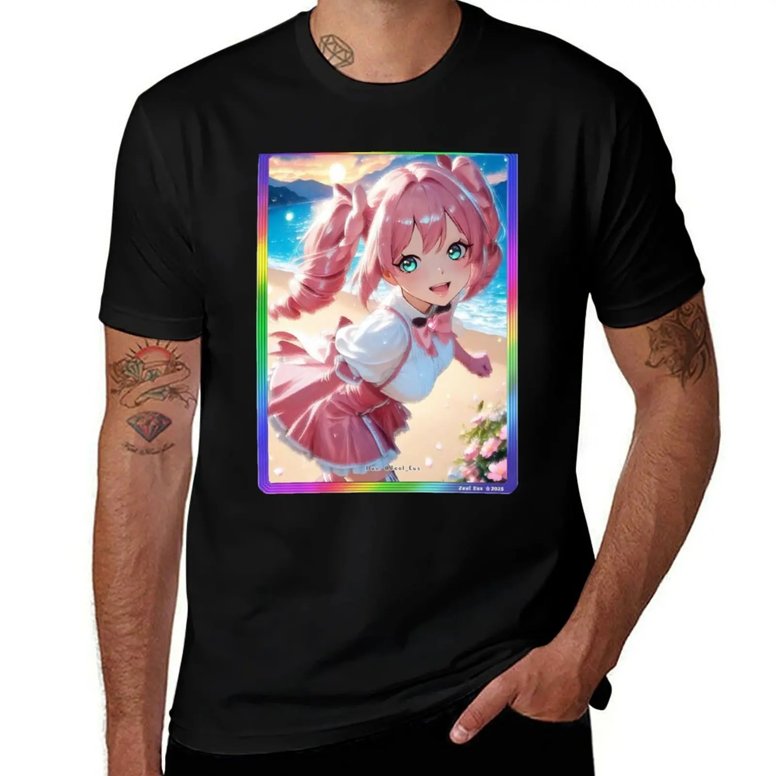 

Magenta Magic on the beach. T-Shirt oversized graphic tee gifts for boyfriend football t shirt men t shirts