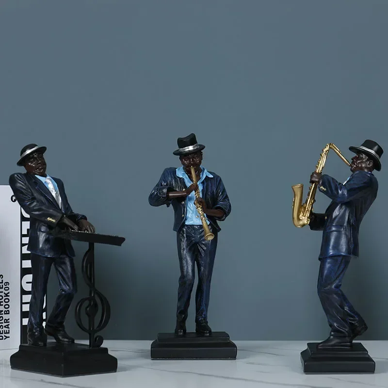 Simple Creative Musician Resin Statue Ornament, Entrance Living Room TV Cabinet Bedroom Office Desktop Home Decoration Crafts