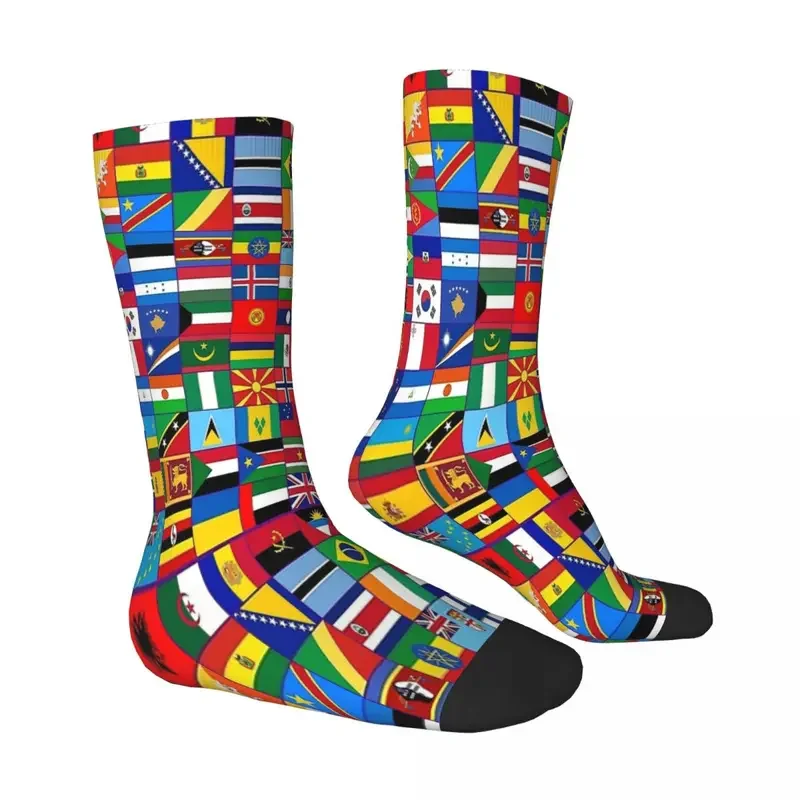 Y2K World Flags calzini uomo uomo donna calze estive poliestere