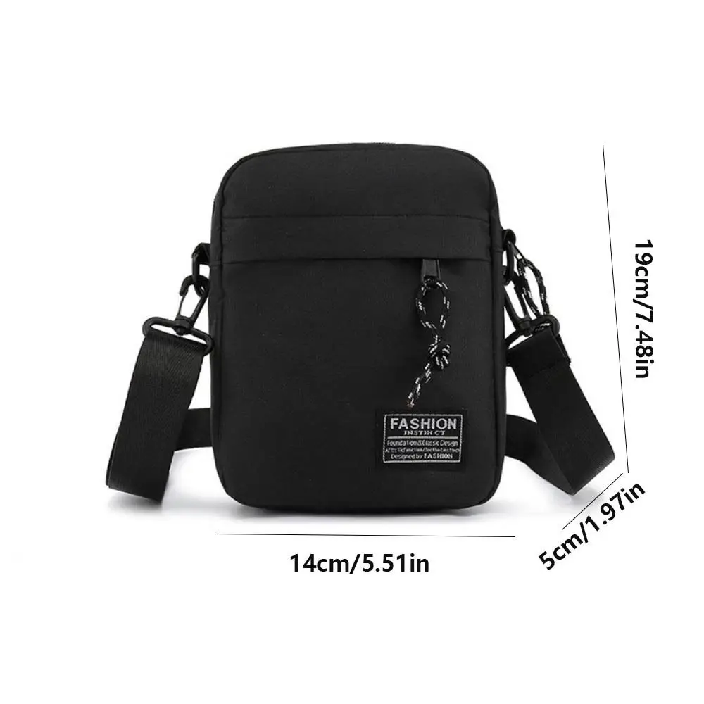 Bolsa crossbody masculina de cor sólida, grande capacidade, leve, bolsa de ombro de negócios, multifuncional, vários bolsos, bolsa quadrada pequena