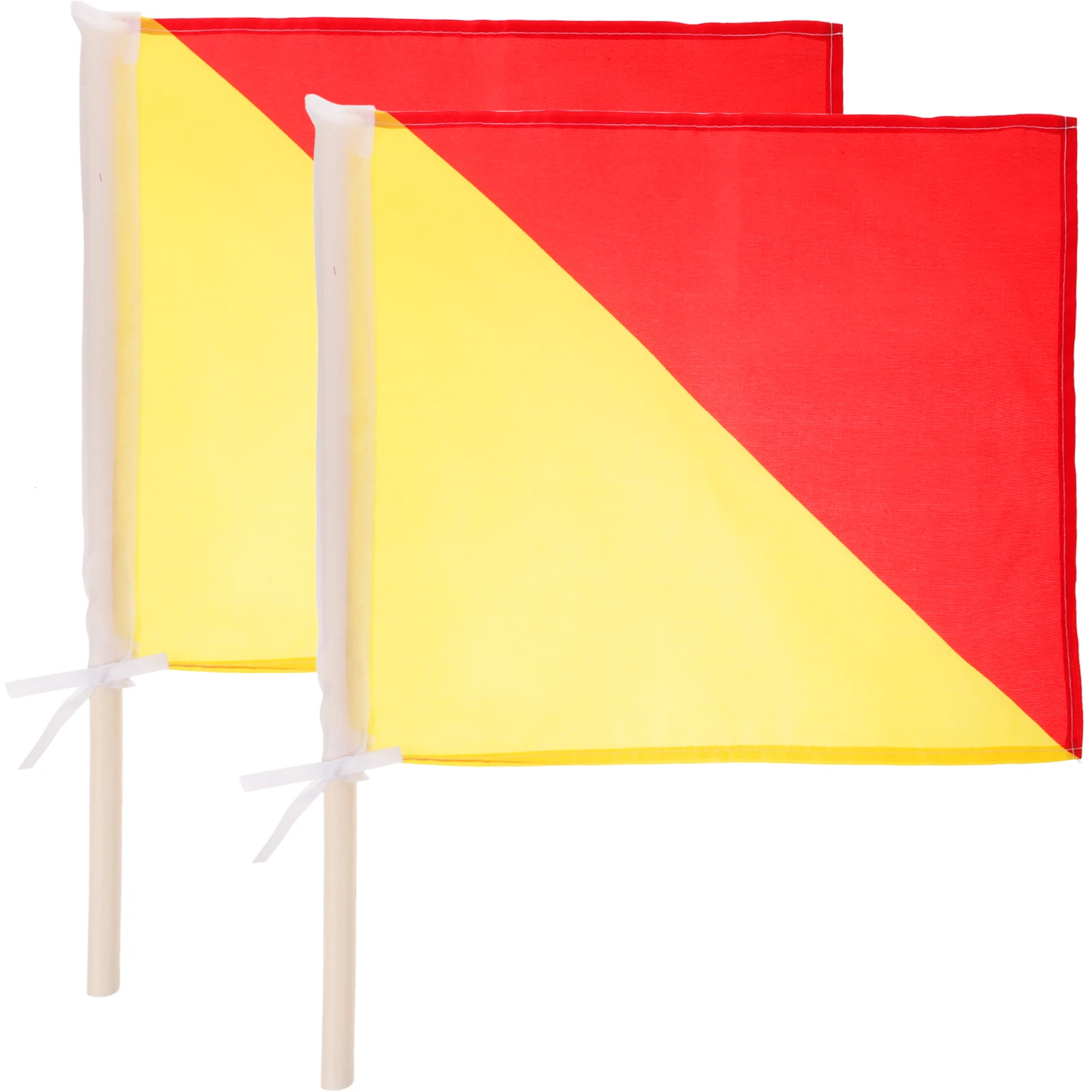 Bandera de mano de poliéster para carreras, Bandera de mano de 2 piezas, con señal de partido ondulante