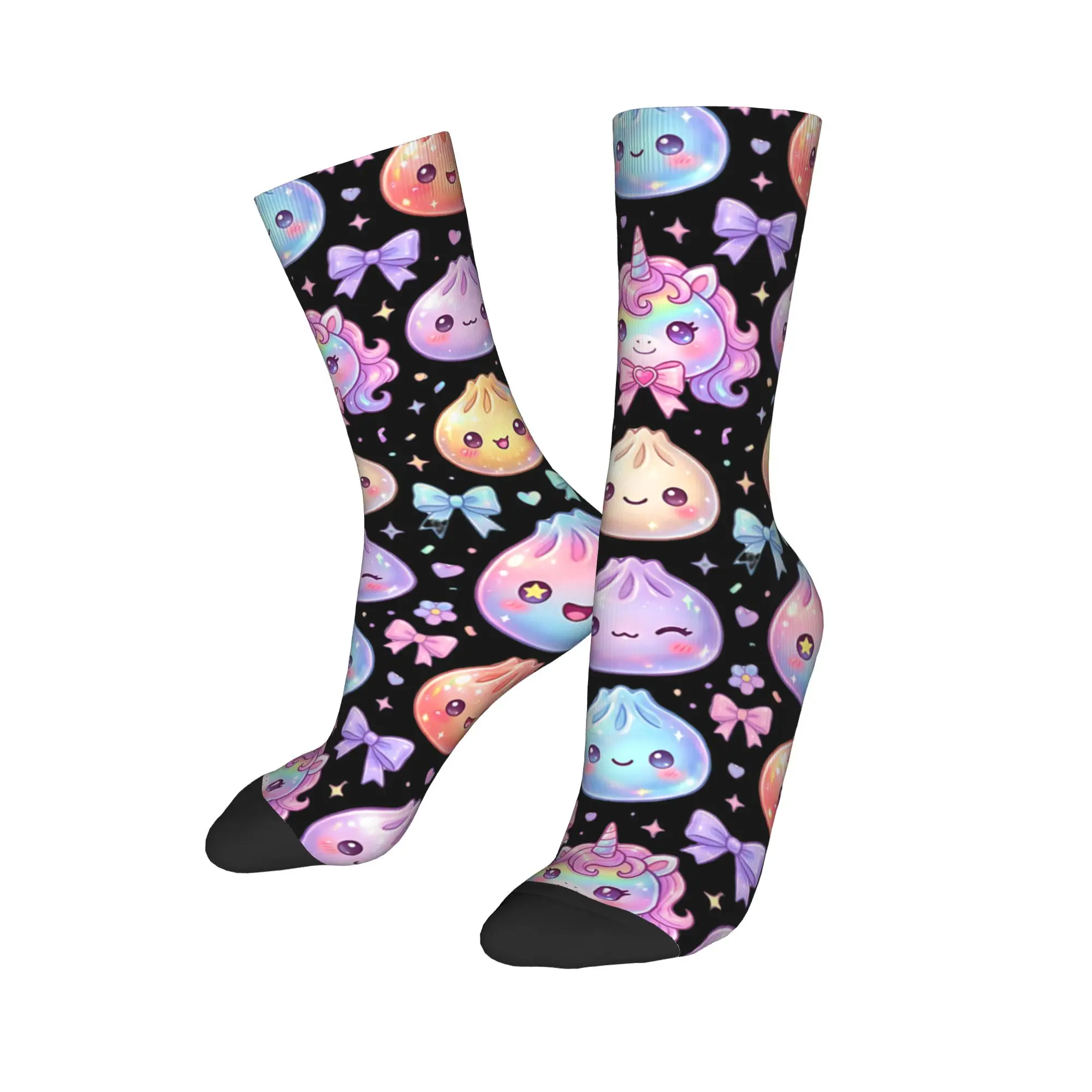 Autumn Winter Casual Men's Women's Kawaii Dumpling Cute Pastel Anime Lovers Socks  Non-slip Sports Socks