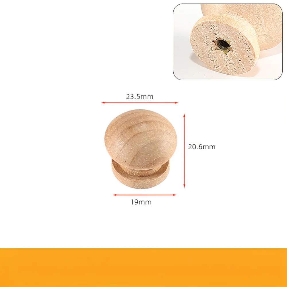 Modern Wood Cabinet Knobs Mushroom Round Drawer Pulls For Pawis Furniture Wardrobe Cupboard Handle Minimalist Home Decor