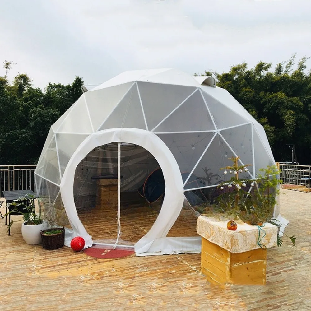 Outdoor Plant Greenhouse Geodesic Dome Tent, Transparent Bubble House, Sun Shelter for Flower Exhibition Events