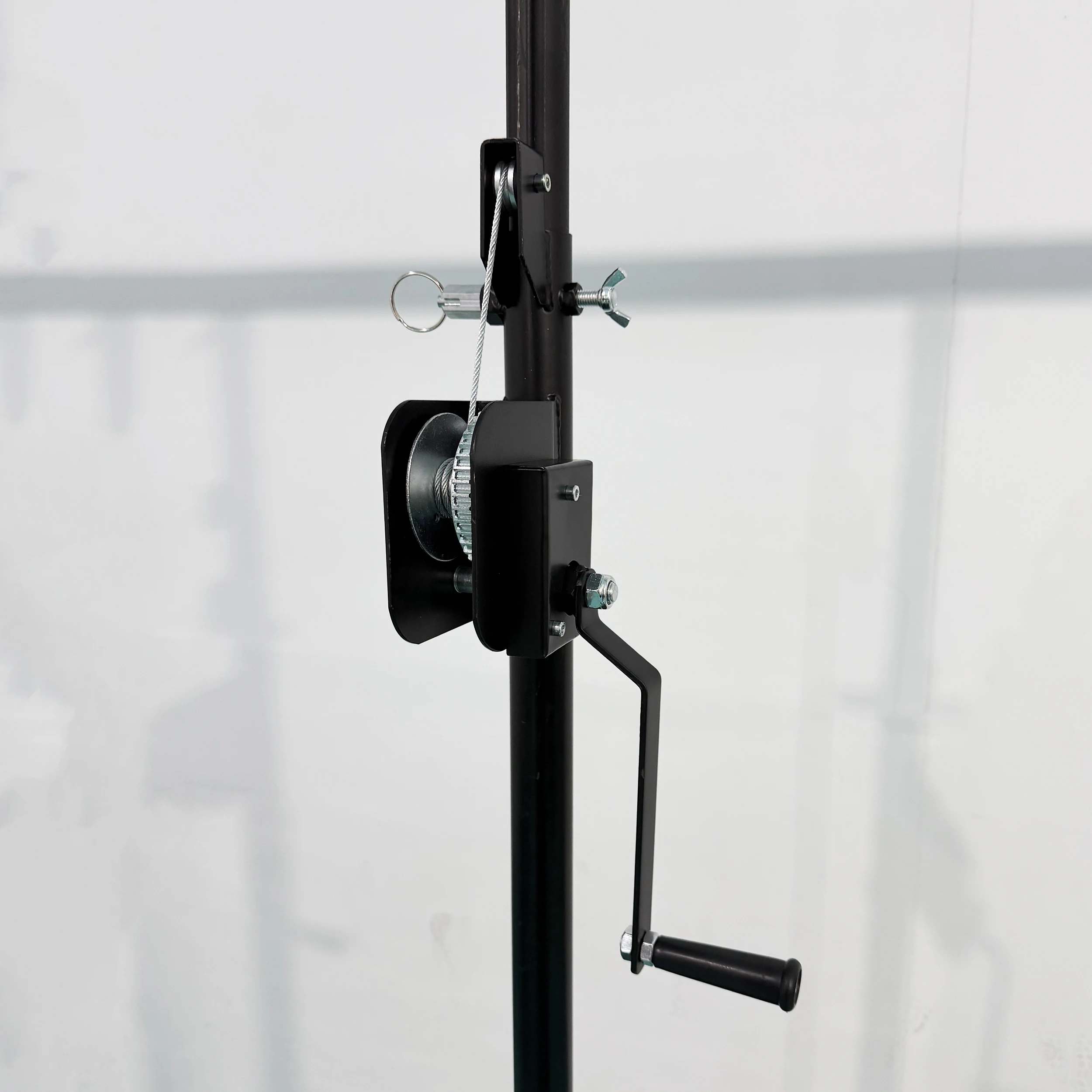 Adjustable 3m iron display stand, 1.7-3 meters high, 60kg load capacity, 1.84m standard bar