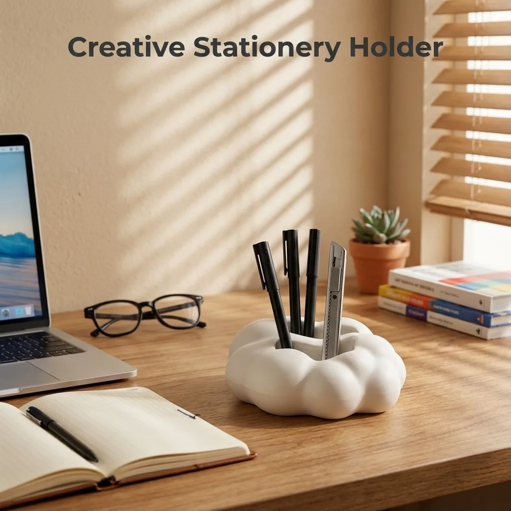 Cloud shape remote control storage box,can put brushes,pen,desktop storage,cute home decoration,back to school, Christmas gifts