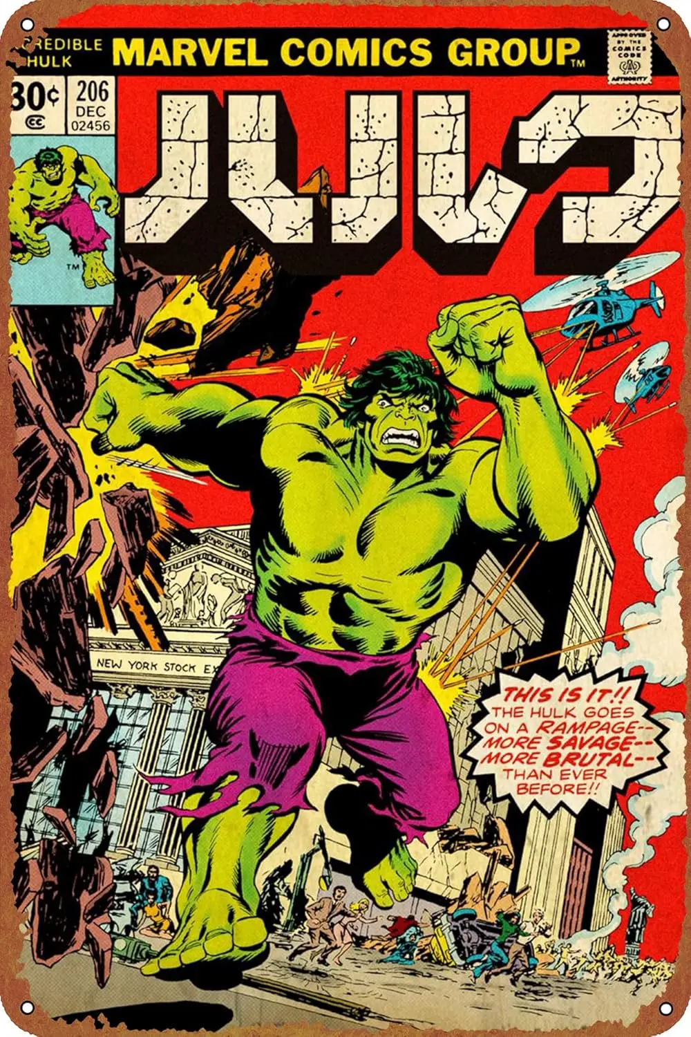 Comic Poster Metal Tin Sign Wall Decor Signs,Retro Art Decor Metal Plaque Art -aluminum