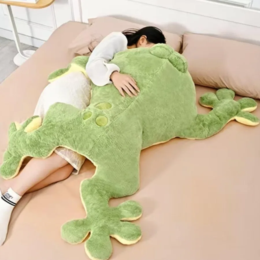 

Large Green Frog Stuffed Animal Plush Toy 23.6in Hugging Pillow Gift for Boys Girls