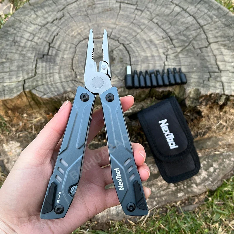 Imagem -02 - Nextool-sailor Pro Alicate Multitool Portátil Canivete Dobrável Tesoura Chave de Fenda Outdoor Edc Multi Tools 14 em 1