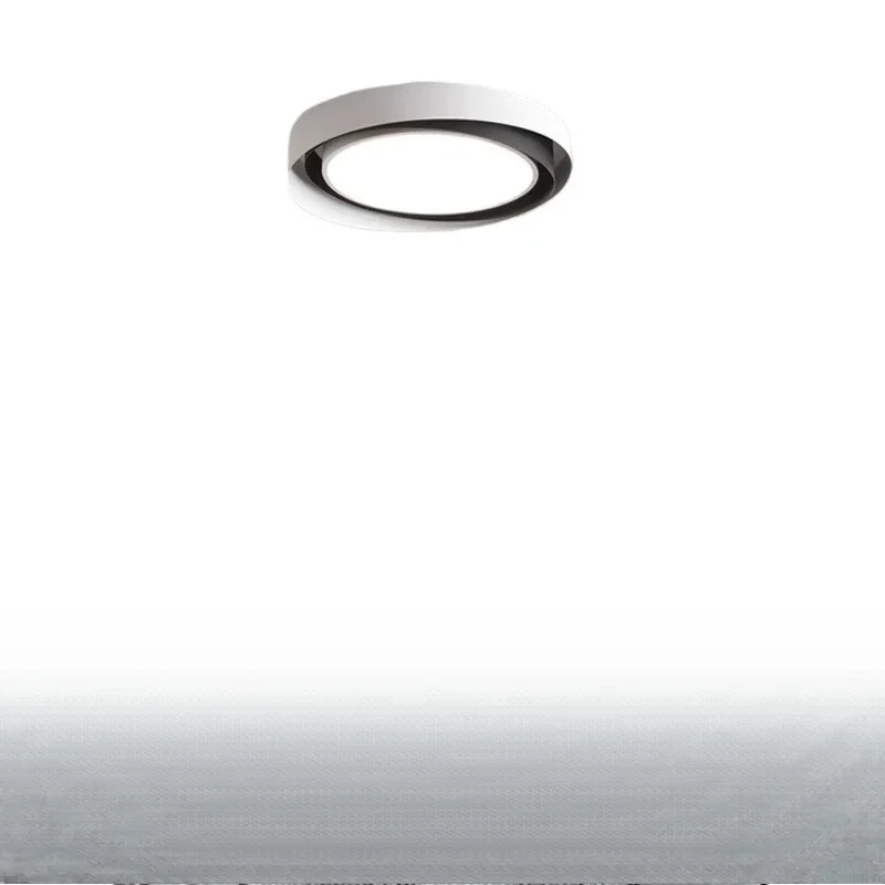 

Italian minimalist bedroom ceiling light, Nordic creative study round eye protection LED lamp