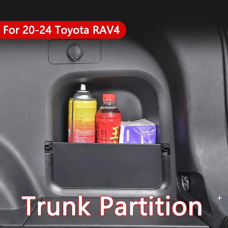 Car Trunk Partition Plate Board ABS Trunk Side Storage Organizer Board Partition Plate Replace For Toyota RAV4 20-24 Accessories