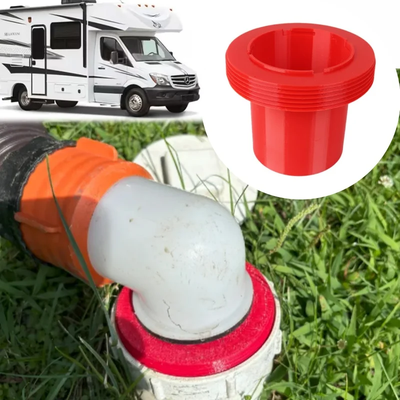 

4-Inch Sewage Connection Heavy Duty RV Sewer Hose Adapter Connector Leak-Proof Waste Water Drain Fitting Camper Van Motorhome