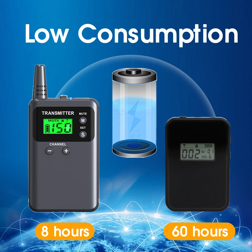 1 Charger with Earphones for Simultaneous Interpretation Whisper Tour Audio Guide System 1 Transmitter 25 Receivers