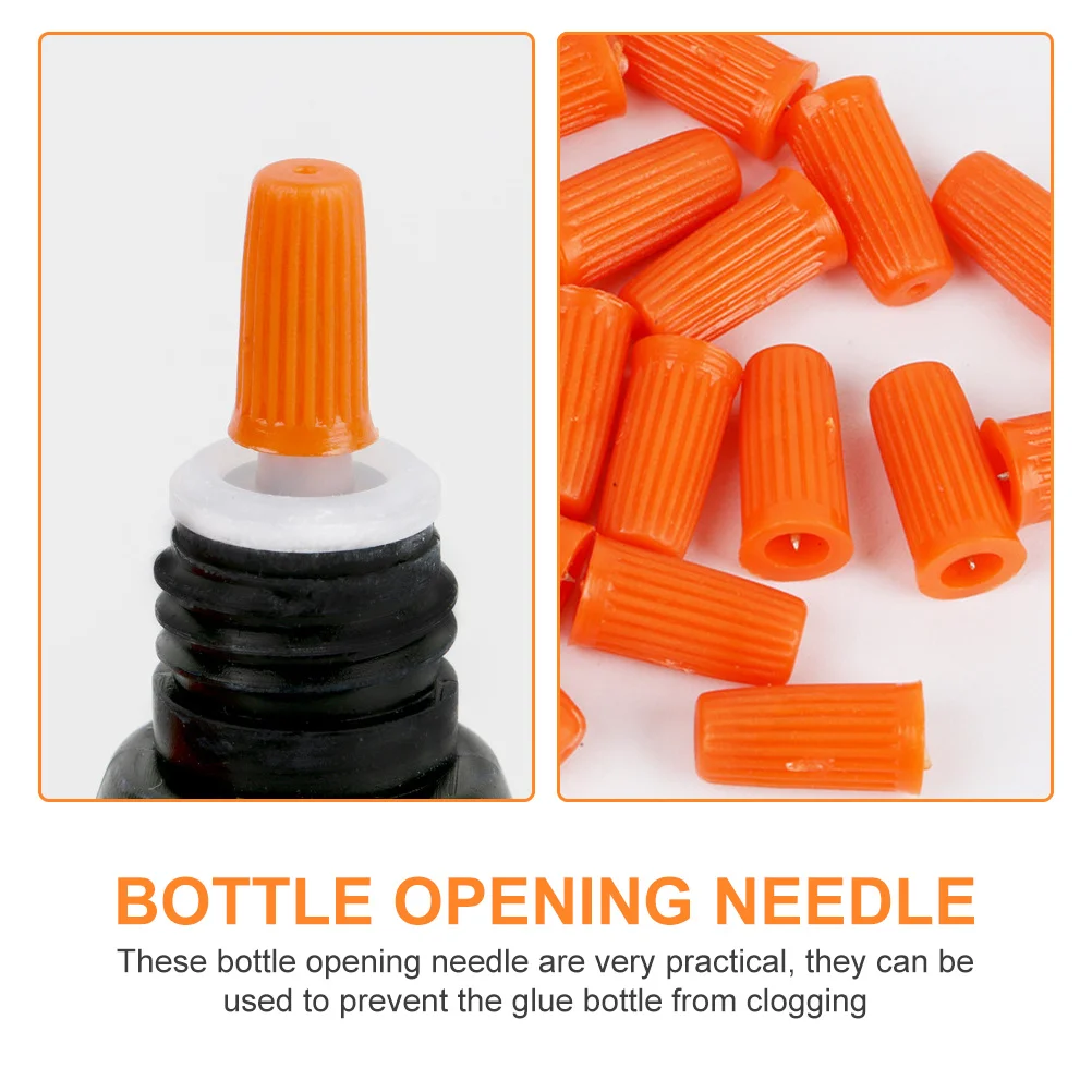 20 قطعة زجاجة الغراء الفم إبرة مكافحة حجب لاش الغراء زجاجة دبوس استبدال نصائح ل رمش صالون لوازم مستحضرات التجميل أداة #1