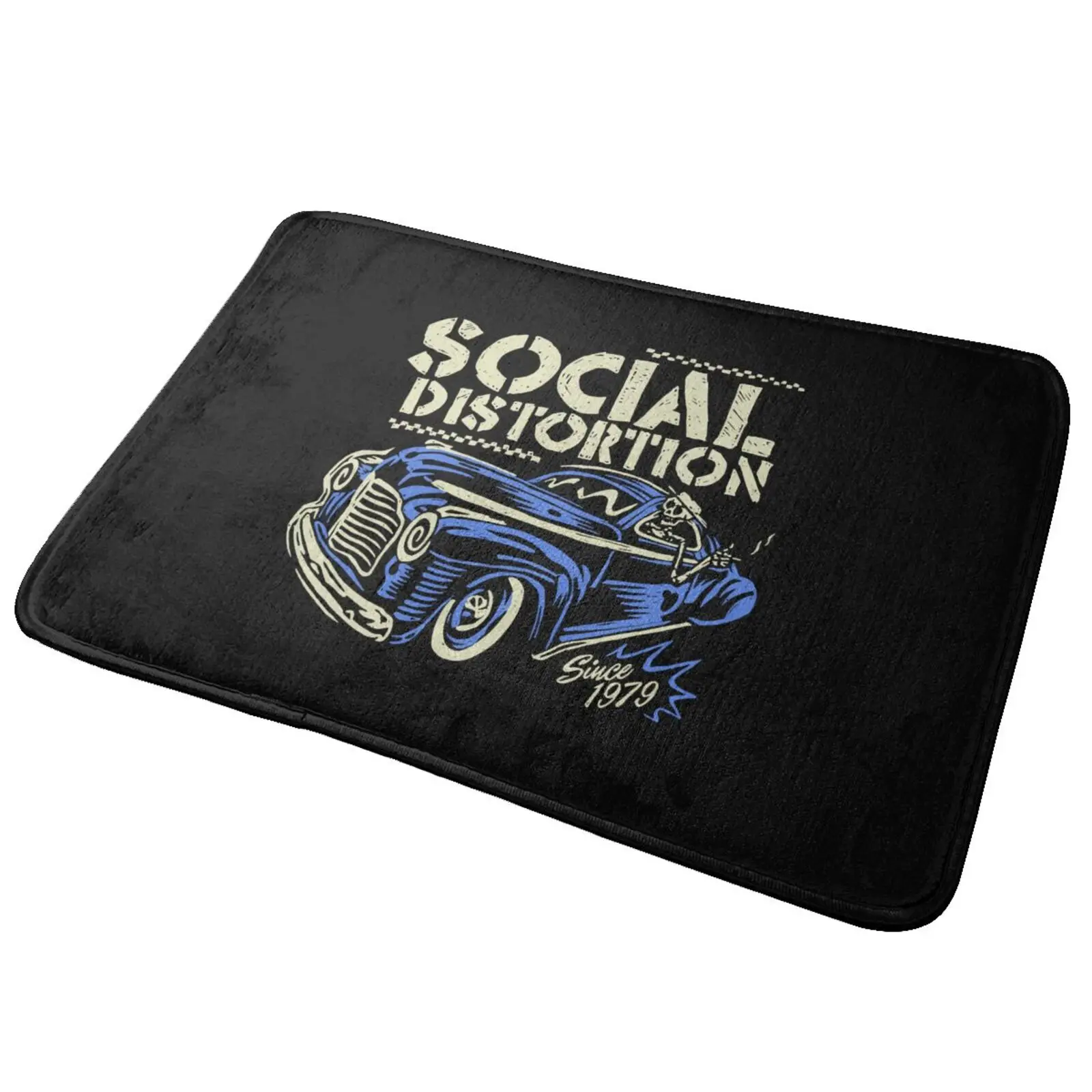 Social Distortion Vintage Ride Mat Rug Carpet Floor Vintage Household Door Cushio Light Luxury