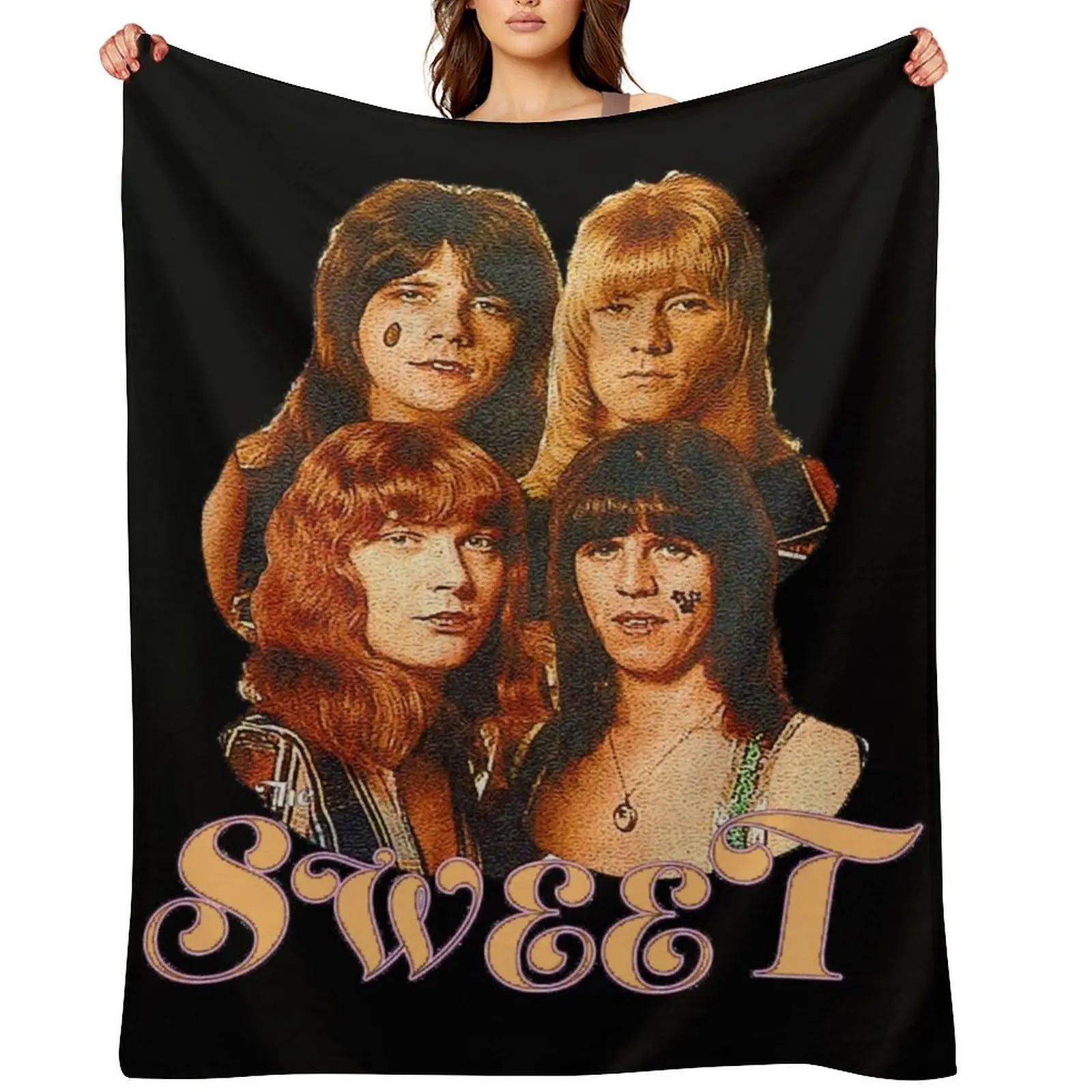 

The Sweet Throw Blanket funny gift Soft Plush Plaid Blankets For Sofas Tourist Blankets