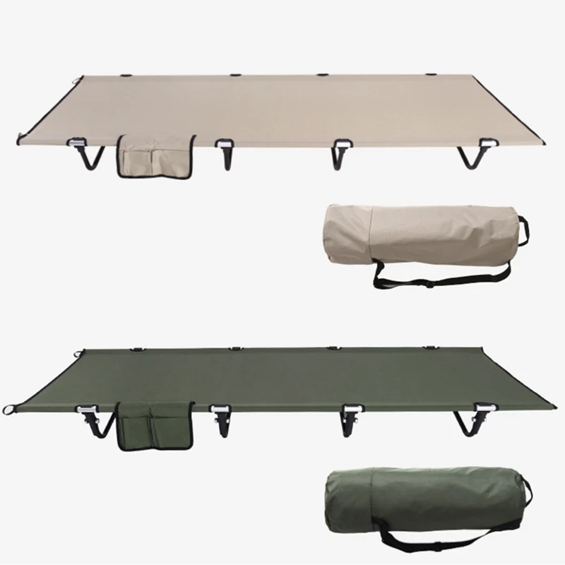 Compact Camping Cot Folding Tent Bed Ultralight Office Single Sleeping Cot with Carrying Bag Supports Up to 150kg