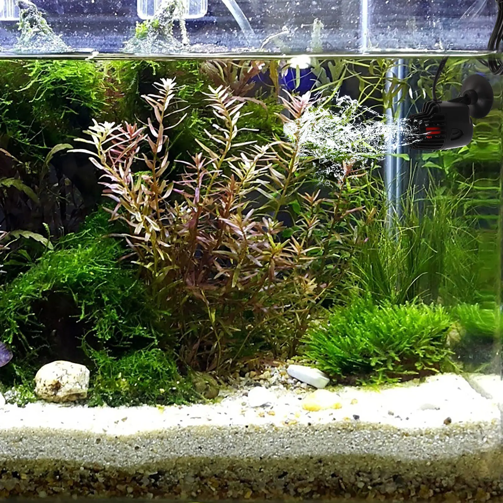 

Fish Tank Wave Pump 360° Rotation 270° Adjustment Mute Suction Cup Strong Propeller Water Circulation Aquarium Clean Equipment