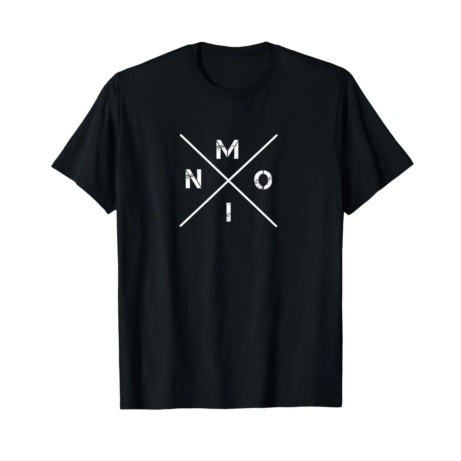 Moin Cross Compass North Germany Coast Sea T Shirt vintage Washed graphic Stylish Breathable Stretched Comfortable Versatile