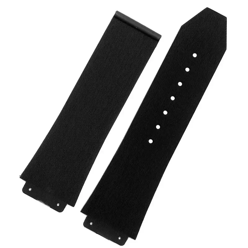 Exquisitas correas de reloj de silicona para Hublot Yubo Classic Fusion Big Bang Series correas transpirables a prueba de sudor 24x17mm 26x19mm
